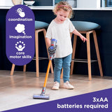 CASDON 68702 - Little Helper Dyson Cord-free Vacuum Cleaner Toy, 4 Pieces Grey, Orange and Purple