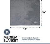 PetFusion Premium Pet Blanket 44inx34in Medium Gray