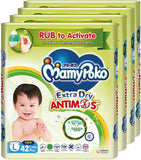 MamyPoko Extra Dry Protect ANTIMOS™ Tape Baby Diapers, L, 9-14kg, 42 Pcs x 4 Packs [Carton]