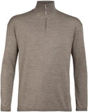 Icebreaker 105404206 Men's Merino Deice Long Sleeve Half Zip Sweatshirt, Large, Trail Heather