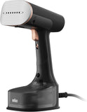 BRAUN GS7077BK - Garment steamer, 1600W, 35g/min continuous steam, steam shot, ceramic plate, descaling function, black color