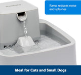 PetSafe Drinkwell Cat Water Fountain - Automatic Dog Water Bowl - Great for Multiple Pets - Pump and Water Filter Included - Dishwasher Safe - Easy Clean Pet Dish - Water Dispenser - 1/2 Gallon/64 oz