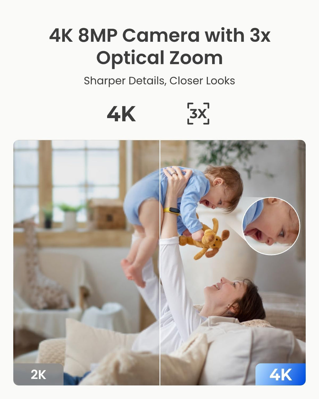 Reolink E1 Zoom 2K+ 5MP Super HD WiFi Wired Security Camera