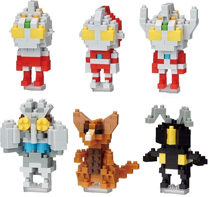 nanoblock NBMC_05S Ultraman Mini Sized Building Blocks, Box of 6 Pieces Main image