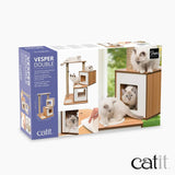 Vesper Cat Tree, Double, Walnut, 52048