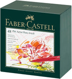 Faber-Castell AG167148-48-Pieces Pitt Artist Brush India Ink Pen, Brush Tip, Studio Box