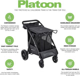 Joovy Platoon Utility Cart With Removable Reusable Mesh Bag Black