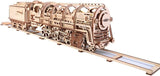 UGEARS Steam Locomotive With Tender Model Wood