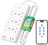 Meross Smart Power Strip, 6 AC Outlets and 4 USB Ports, smart extension lead alexa compatible, Compatible with Google Home, SmartThings, Timer and Voice/Remote Control, 2.4GHz WiFi