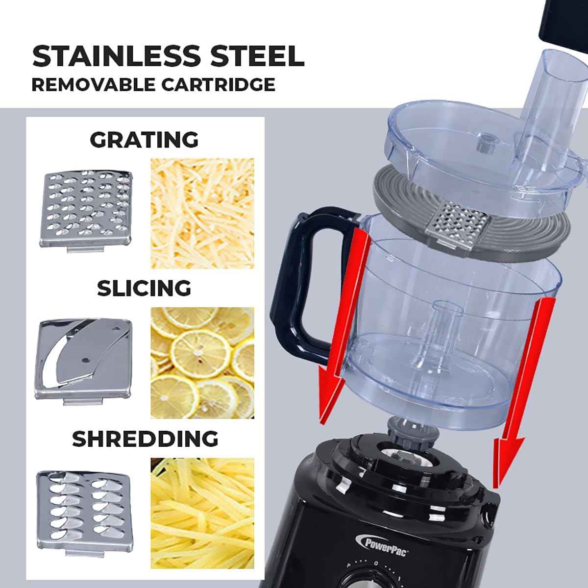 PowerPac Food Processor Chopper Slicer And Shredder Secondary image