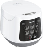 Tefal Easy Rice Compact RK7301 Rice Cooker 600W Fuzzy Logic with Spherical Pot 1.0L AI Smart Cooking 8 cooking programs White