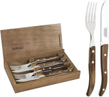 Tramontina 4 Pcs Steak Cutlery Set Barbecue Polywwod,Brown