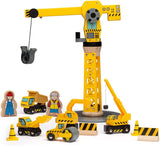 Bigjigs Rail Wooden Big Crane Construction Set (13 Pieces)