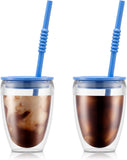 Double Wall Tumbler With Lid And Straw 0.3L Matisse 2 Pieces