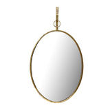 Creative Co-Op Framed Oval Wall Mirror with Hanging Bracket, 61L x 40.6W cm