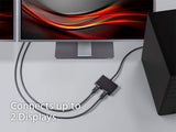 Monoprice 2-Port DisplayPort 1.2 to DisplayPort Multi-Stream Transport (MST) Hub, DP to DP