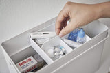 Yamazaki Home First Aid Box Three Tiered Medical Supplies Metal Organizer With Multicompartment Storage