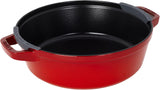 STAUB Cast Iron Set 4pc Stackable SpaceSaving Cookware Set Cherry