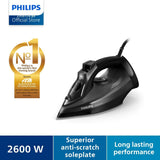 Philips 5000 Series DST5040/86 - Steam Iron, 2600W Quick Heat-Up, 45g/min Continuous Steam, Scratch-Resistant Soleplate, 200g Steam Boost, Drip Stop, Ergonomic Handle