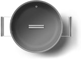 Smeg CKFD2811BLM Non-Stick Deep Pan with Lid, 28cm, Black
