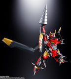 BANDAI SPIRITS Soul of Chogokin Gurren Lagann GX-107 Complete Transformation Combined Gurren Lagann & Large Slalom Giga Drill Set, Approx. 7.1 inches (180 mm), PVC & ABS & Die Cast, Painted Action