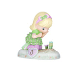 Precious Moments Growing in Grace Age 3 | Blonde Girl Bisque Porcelain Figurine