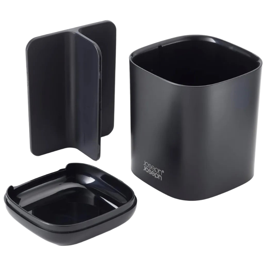 Joseph Joseph EasyStore Toothbrush Holder Caddy Bathroom Storage Compact Matt Blac