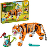 LEGO Creator 3in1 Majestic Tiger 31129 Building Kit Featuring a Tiger, Red Panda and Koi Fish for Kids Aged 9+ (755 Pieces)