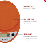 Escali P115PO Primo Lightweight Scale, Standard, Pumpkin Orange 11 Lb Capacity