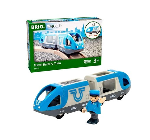 BRIO World - 33506 Travel Battery Train | 3-Piece, Battery-Operated Toy Train Set | Ideal for Kids Ages 3 and Up | Compatible with All BRIO Train Sets Main image