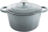 CROCK POT 69143.02 Artisan 7 Quart Enameled Cast Iron Round Dutch Oven, Slate Gray