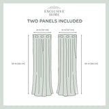 Exclusive Home Delano Taupe Heavy Textured Indoor Outdoor Curtains 54" x 120"