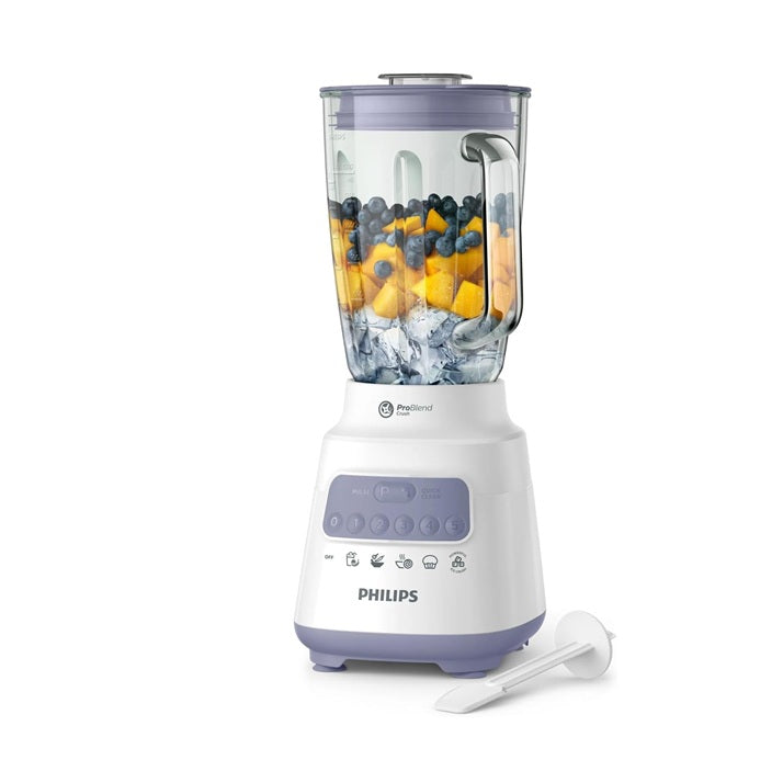 Philips 5000 Series Blender – ProBlend Crush Tech, 700W Motor, Glass Jar, Ice Crush Function, 5 Speeds, Quick Clean (HR2222/01)