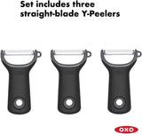 OXO 11244000 Good Grips 3 Piece Y Set Prep Peeler Black