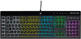 Corsair K55 PRO LITE RGB Wired Membrane Gaming Keyboard (5-Zone Dynamic RGB Backlighting, Six Macro Keys with Stream Deck Integration, IP42 Dust and Spill Resistant, Dedicated Media Keys) Black