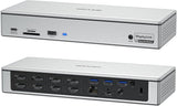WAVLINK DisplayLink Docking Station Quad Monitors 5K 4K@60Hz, 19-In-1 USB C/USB A Laptop Dock for M1 M2 Mac & Windows Laptops with 4 HDMI, 4 DP, 2.5G RJ45, 180W AC Power Supply, 10Gbps Data Transfer