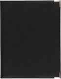 Samsill 70010 Classic Collection Business Padfolio/Executive Portfolio, Faux Leather & Brass Corners, Resume Document Organizer, 8.5 x 11 Writing Pad, Black