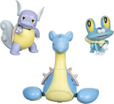 Pokemon Battle Figure, Water-Type Theme 3 Pack with Froakie, Wartortle, Lapras-4.5-inch Froakie Figure, 3-inch Wartortle Figure, 2-inch Froakie-Toys for Kids and Pokémon Fans-Amazon Exclusive,PKW2550