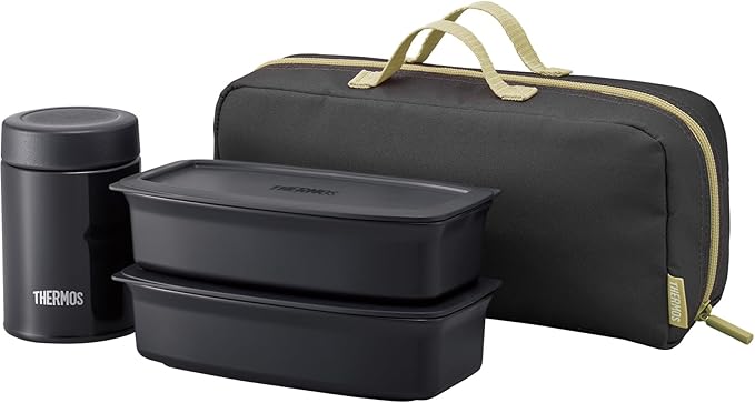 Thermos JEA-1001 SMB Vacuum Insulated Soup Lunch Set, 33.8 fl oz (1,000 ml), Smoke Black