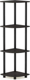 FURINO 12078EX/BK‎ 4 Tier Corner Shelf, Corner Rack, Turn-N-Tube Height 43.7 x Width 11.6 x Depth 11.6 inches (110.5 x 29.5 x 29.5 cm), Color: Espresso/Black