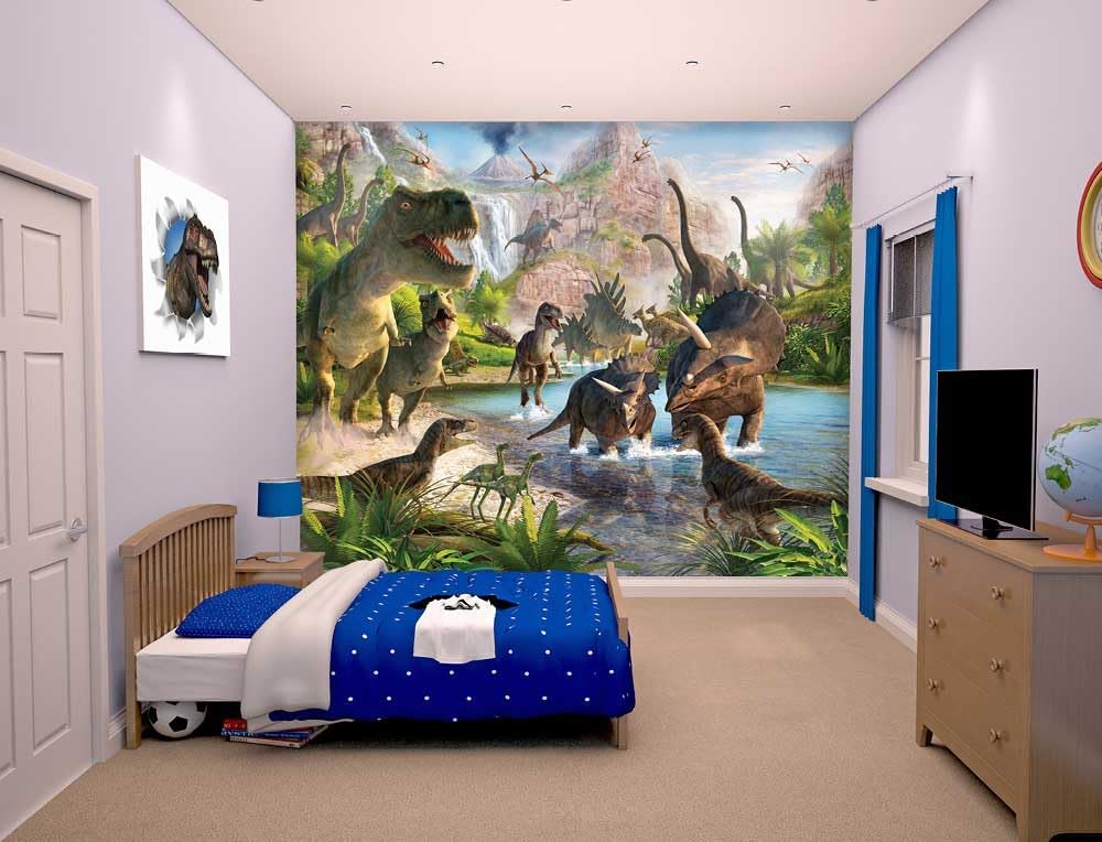 Walltastic 41745 Dinosaur Land Photo Mural Wallpaper, 304 x 243cm Main image