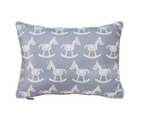 Krftd Rocking Horse Cushion (45cm x 30cm) - Blue