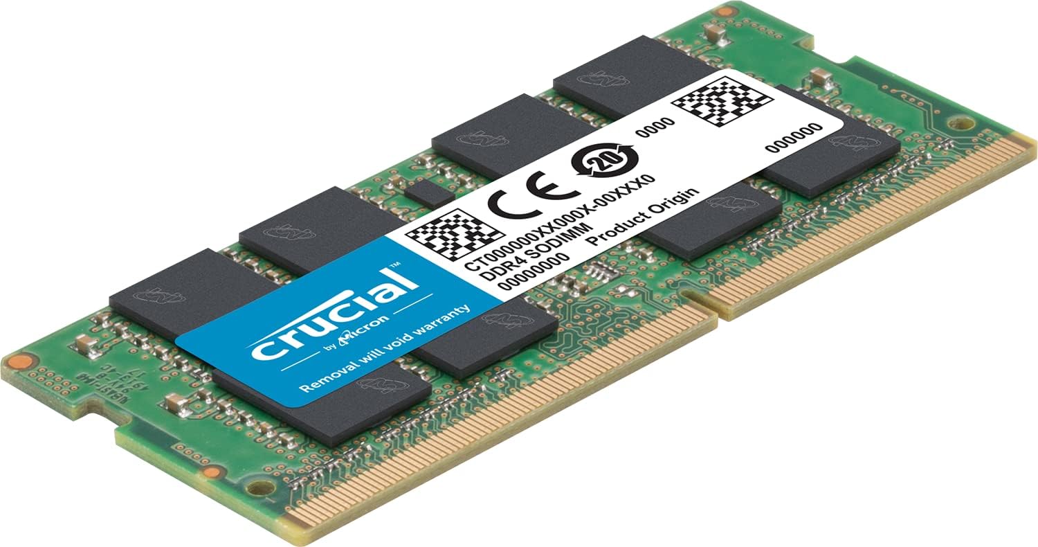 Crucial RAM 32GB Kit 2x16GB DDR4 2666 MHz CL19 Laptop Memory CT16G4SFRA266