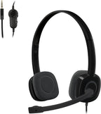 Logitech 981000587 H151 Lightweight 3.5mm Stereo Headset  NoiseCancelling Boom Microphone Black