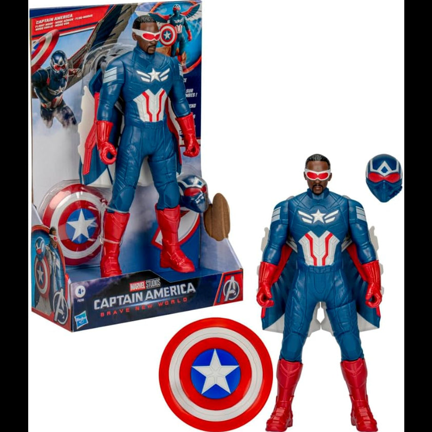 Marvel Avengers Captain America Brave New World Flight Mode Action Figure 9in Scale
