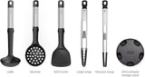 Joseph Joseph Elevate Fusion 5-piece Silicone Utensil Set with Storage Stand, Stainless Steel