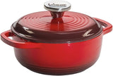 Lodge EC1D43 Enameled Cast Iron Dutch Oven, 1.5-Quart, Red