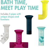 Boon PIPES Building Toddler Bath Tub Toy for Kids Aged 12 Months and Up, Multicolor (Pack of 5)
