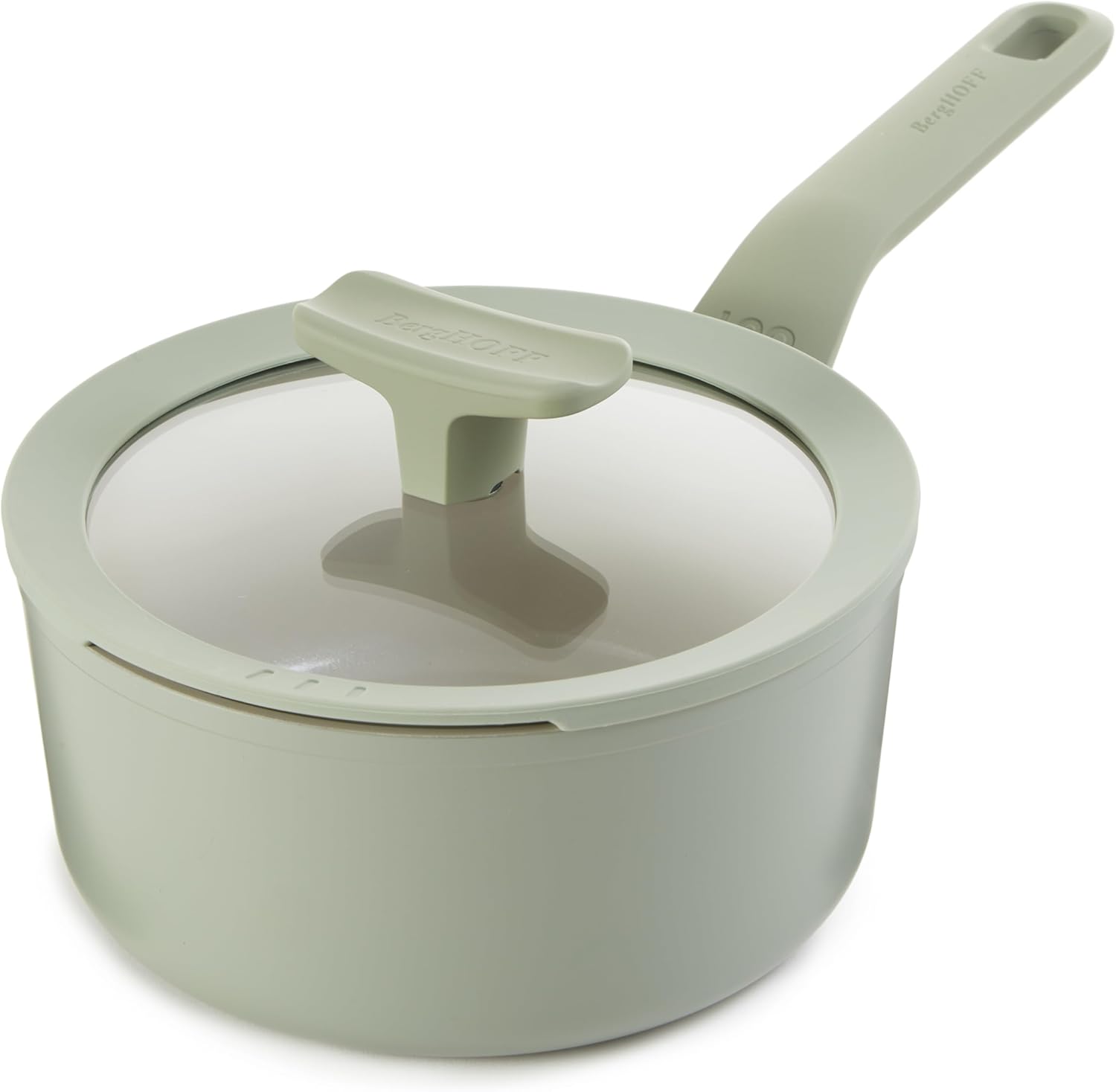 Berghoff Leo Balance Covered Sauce Pan, 18cm, Sage Main image