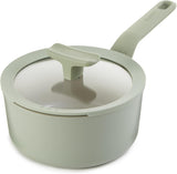 Berghoff Leo Balance Covered Sauce Pan, 18cm, Sage